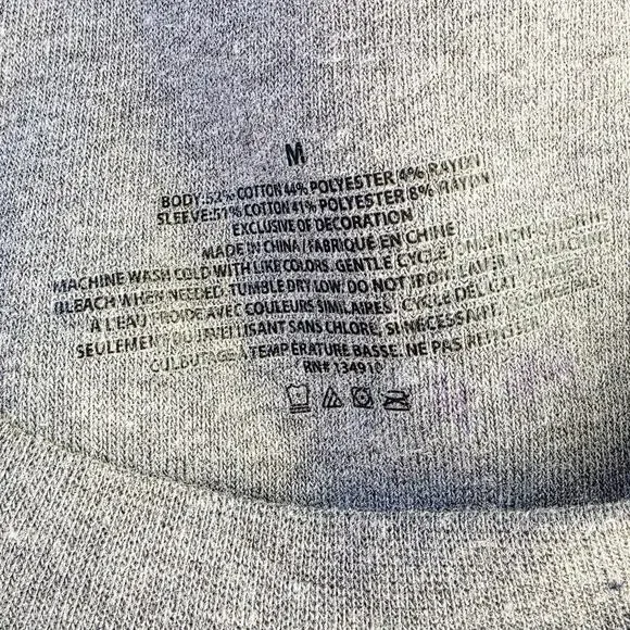 Minnesota Timberwolves Sweatshirt Medium Gray Blue Raglan NBA Athleisure Unisex - Picture 6 of 9